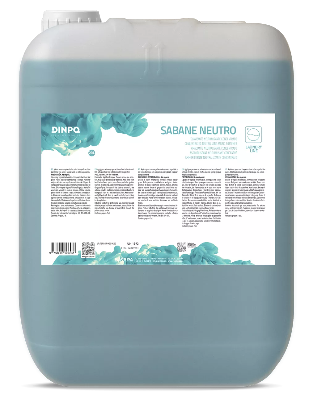 Suavizante neutralizante Sabane Neutro 20l